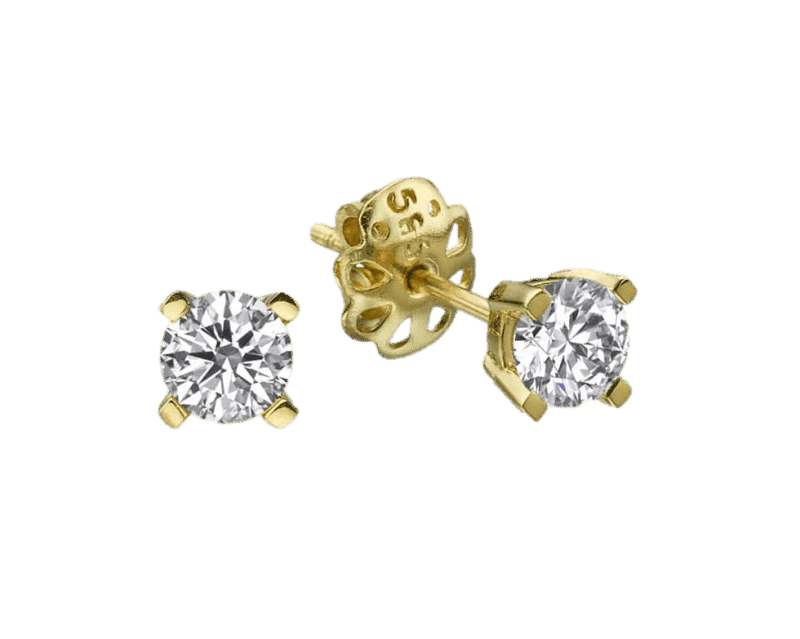 Daniela gold-white or 14-karat gold-gold diamond earrings