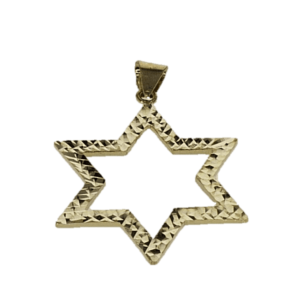 Star of David Pendant of 14K Yellow Gold