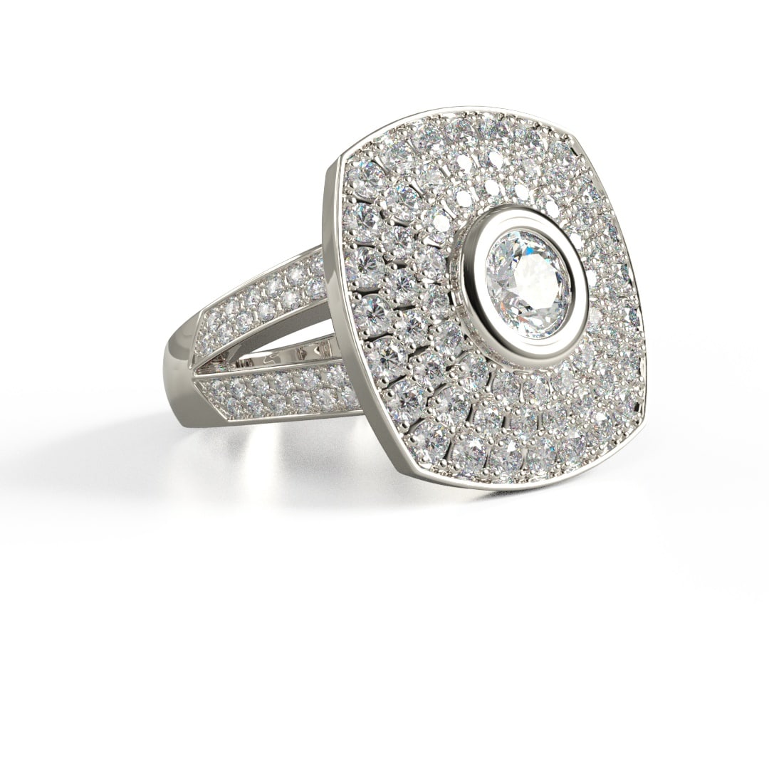טבעת עם יהלומים