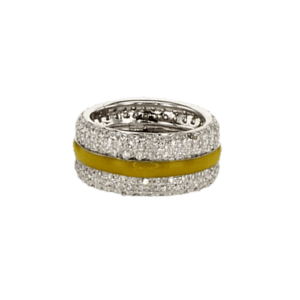 טבעת משובצת יהלומים 1.29 קראט, זהב-לבן 14 קראט