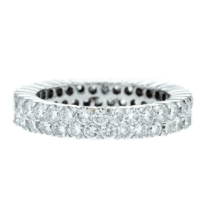 טבעת משובצת יהלומים 1.20 קראט, זהב-לבן 18 קראט